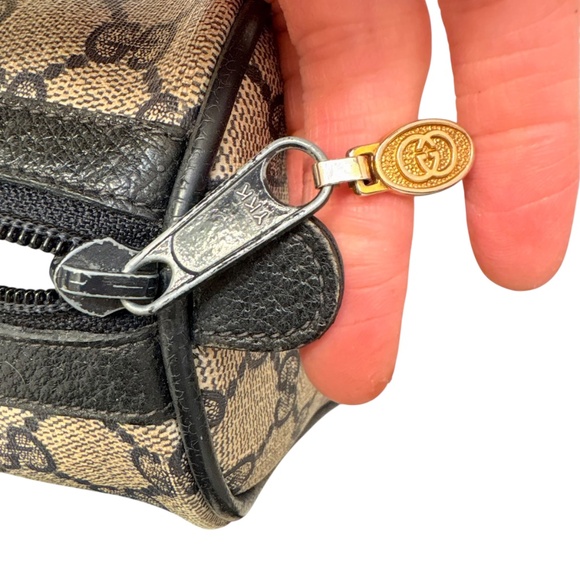 Gucci vintage blue canvas and leather Boston bag BEAUTIFUL - Picture 14 of 16